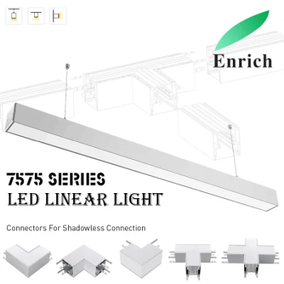 Lumière de goulotte linéaire à LED à connexion transparente avec des formes de bricolage